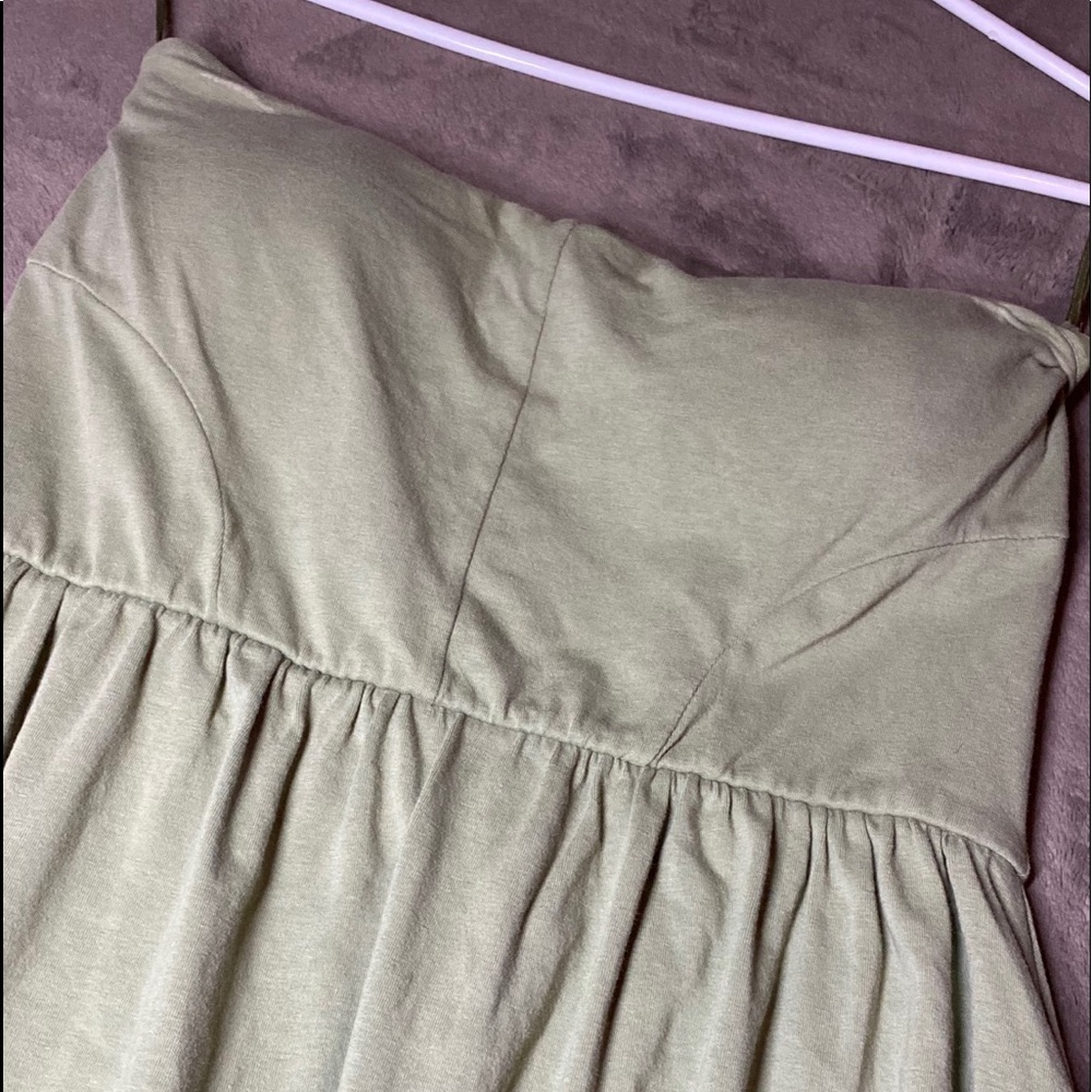 Strapless Olive Green dress